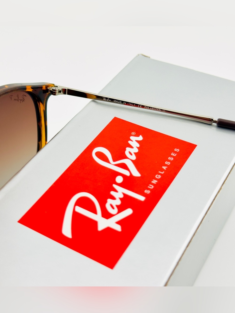 Ray-Ban Erika Classic Sunglasses RB4171 Polished Tortoise Frame Brown Lenses - Picture 11 of 13
